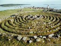 Labyrinth as a decorative element of the garden